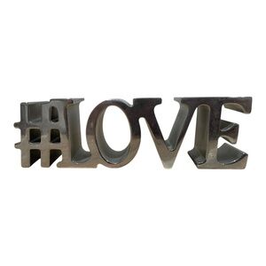 ❤️Contemporary Silver LOVE Hashtag Wall Accent